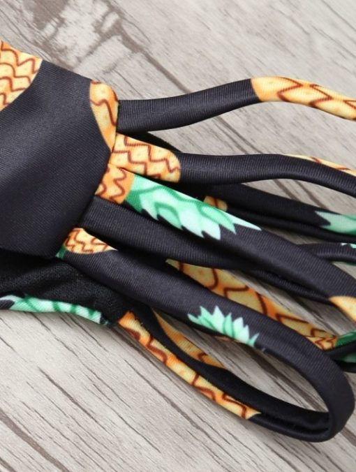 Bikini negro de piñas