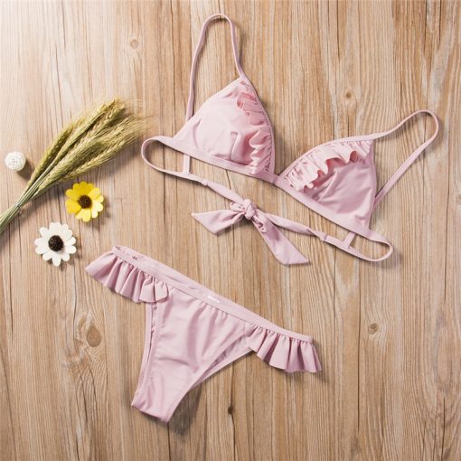 bikini rosa faldero frente