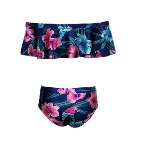 Traje de baño floral cintura alta