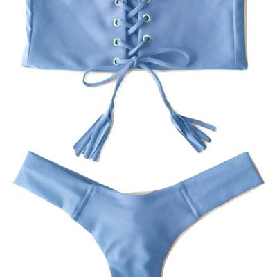 bikini straple azul push up dos piezas_burned