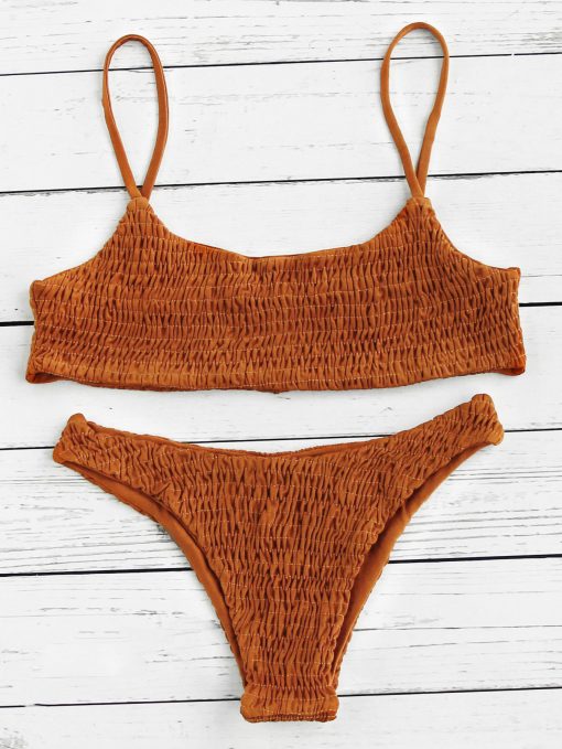bikini tipo tanga dos piezas color naranja