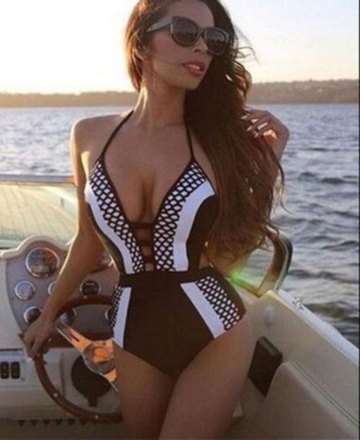 trikini push up negro con blanco